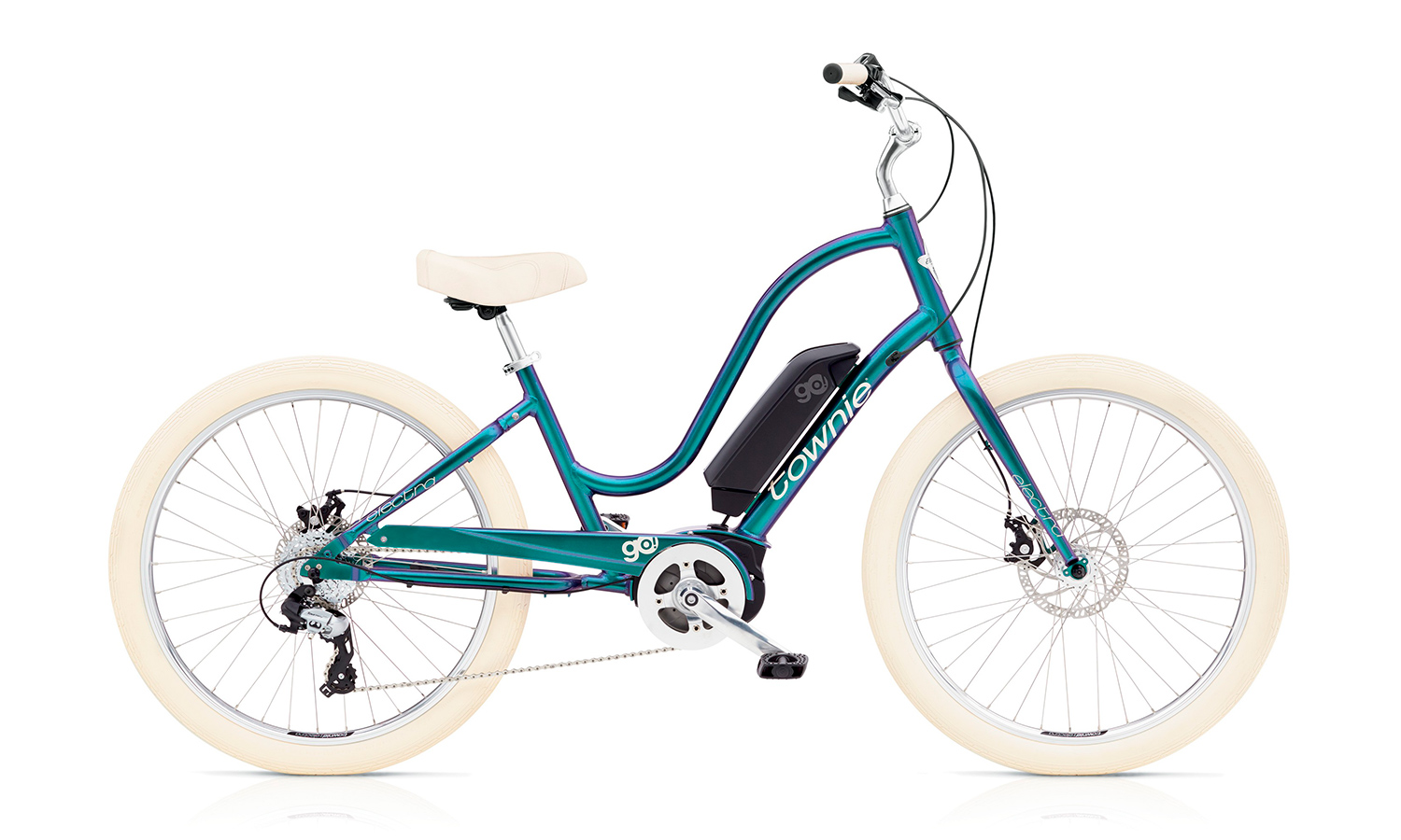 Фотографія Велосипед 26" Electra Townie GO! 8d Ladies' (2019) 2019 Бірюзовий